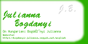 julianna bogdanyi business card